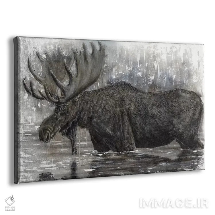 تابلو گوزن بزرگ و باشکوه اثر آنجلا بادن - نمای پرسپکتیو محصول