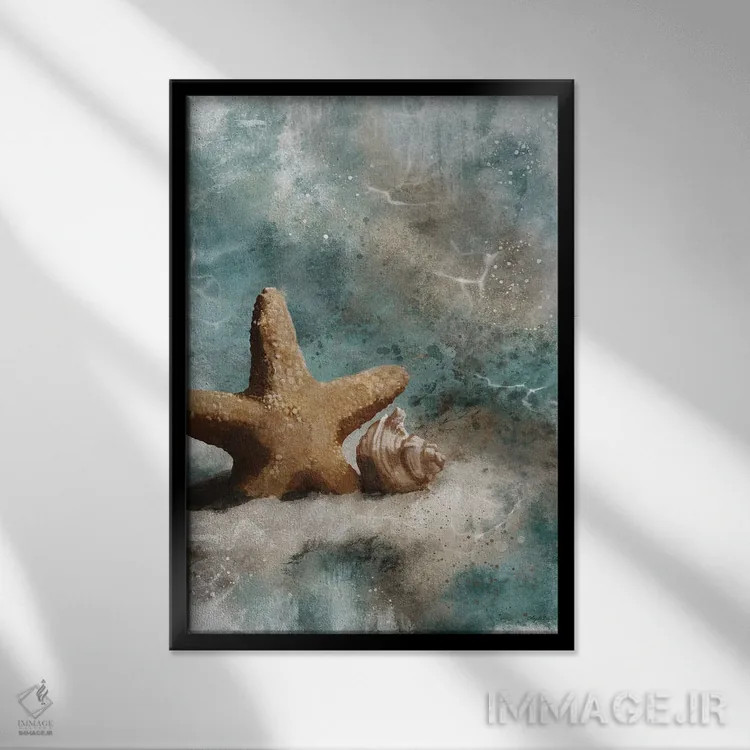 تابلو سراب اقیانوس اثر آنجلا بادن - نمای قابدار مشکی