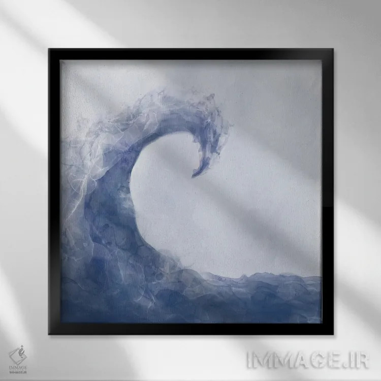 تابلو موج اثیری اثر آنجلا بادن - نمای قابدار مشکی