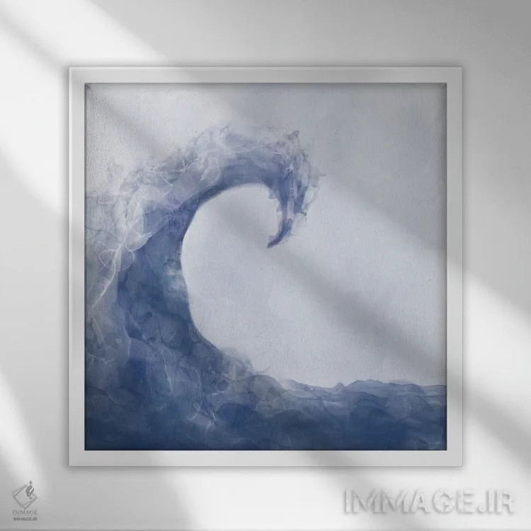 تابلو موج اثیری اثر آنجلا بادن - نمای قابدار سفید