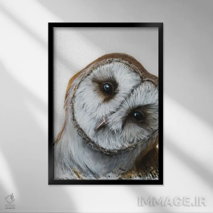 تابلو کنجکاو اثر آنجلا بادن - نمای قابدار مشکی