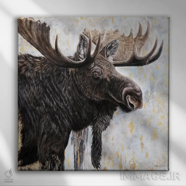 تابلو سلطان کوهستان اثر آنجلا بادن - نمای روبهرو روی دیوار