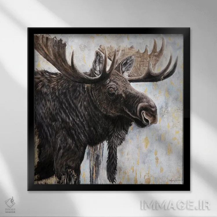 تابلو سلطان کوهستان اثر آنجلا بادن - نمای قابدار مشکی