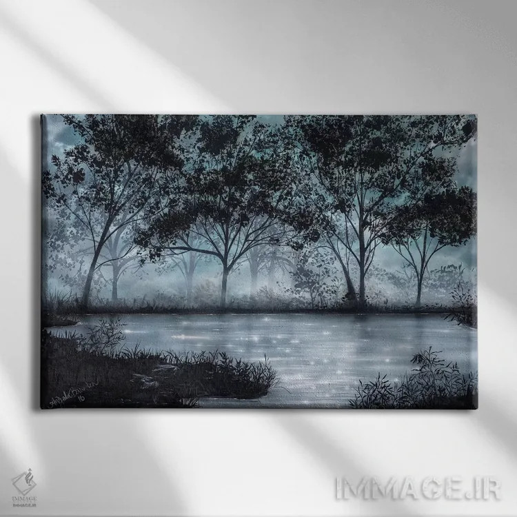 تابلو رویای مهتابی اثر آنجلا بادن - نمای روبهرو روی دیوار