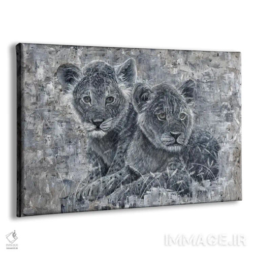 تابلو قدرت توله شیرهای گله اثر آنجلا بادن - نمای پرسپکتیو محصول