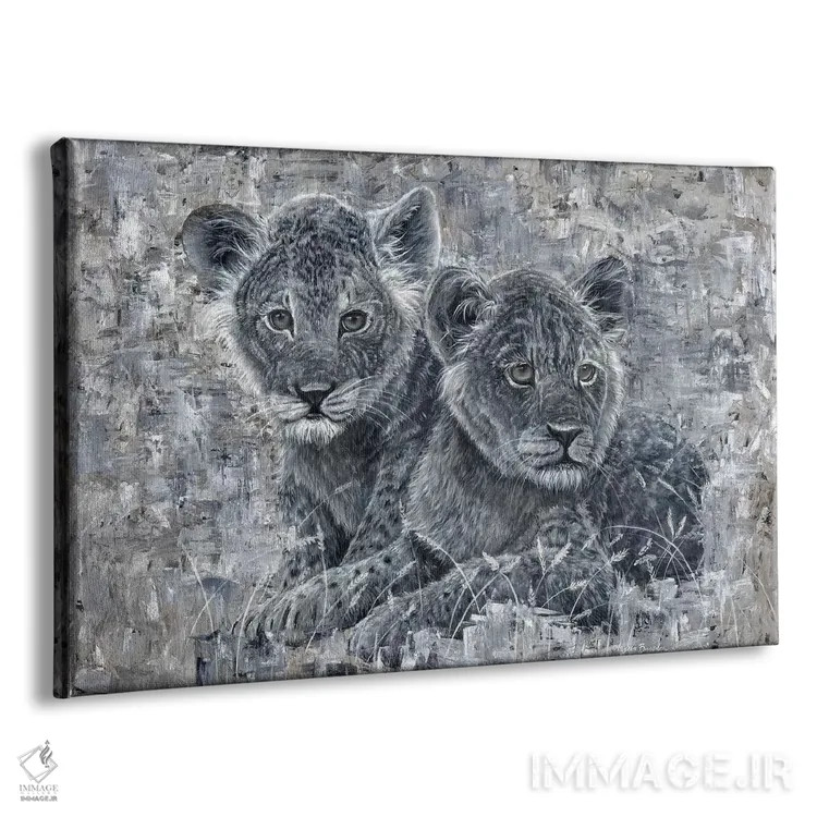 تابلو قدرت توله شیرهای گله اثر آنجلا بادن - نمای پرسپکتیو محصول