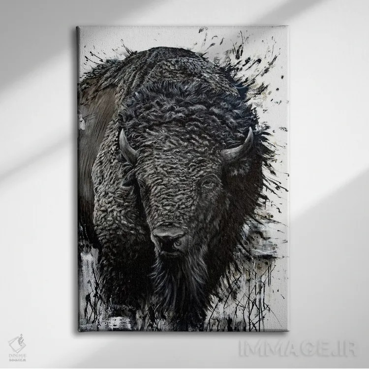 تابلو غول دشت اثر آنجلا بادن - نمای روبهرو روی دیوار