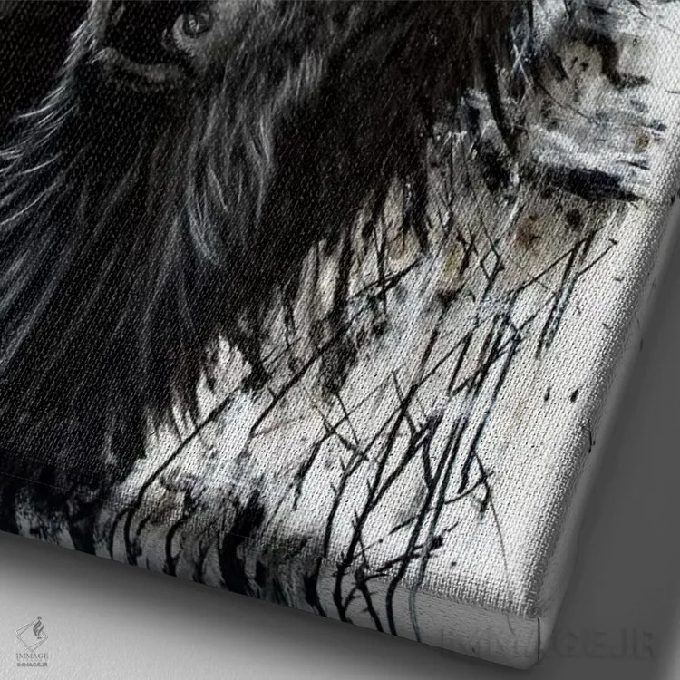 تابلو غول دشت اثر آنجلا بادن - نمای نزدیک بافت بوم