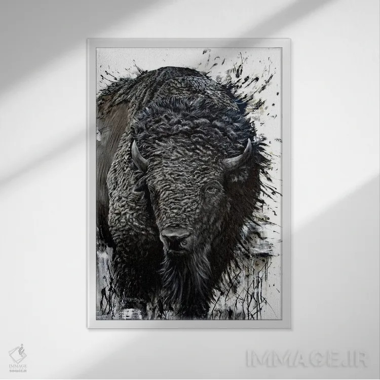 تابلو غول دشت اثر آنجلا بادن - نمای قابدار سفید