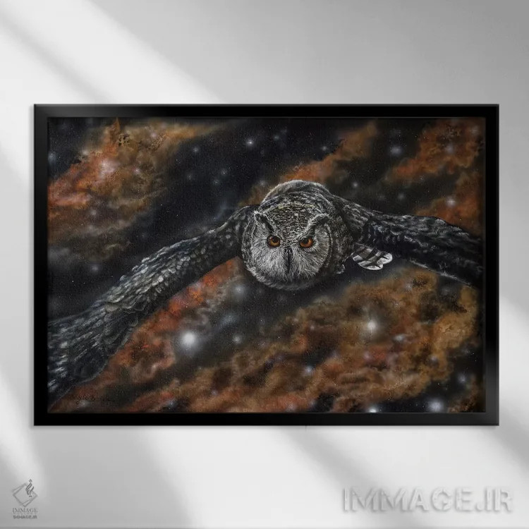 تابلو بالهای خاموش اثر آنجلا بادن - نمای قابدار مشکی