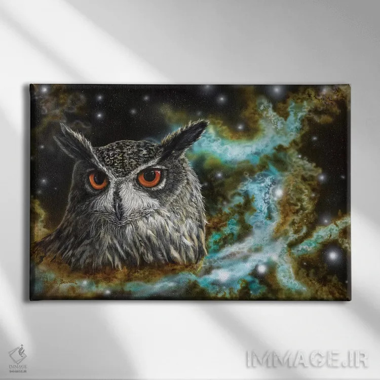 تابلو روح شب اثر آنجلا بادن - نمای روبهرو روی دیوار