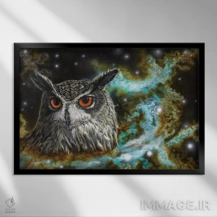 تابلو روح شب اثر آنجلا بادن - نمای قابدار مشکی