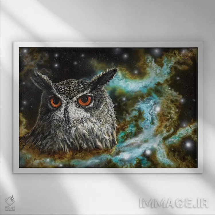 تابلو روح شب اثر آنجلا بادن - نمای قابدار سفید