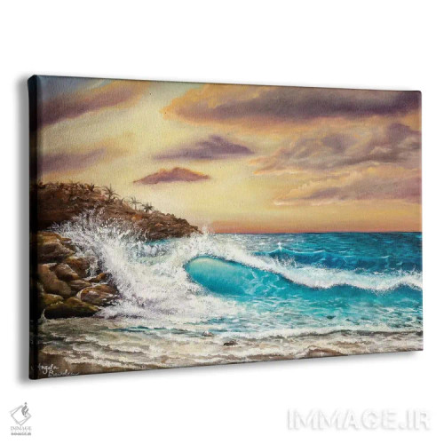 تابلو سواحل غروب اثر آنجلا بادن - نمای پرسپکتیو محصول