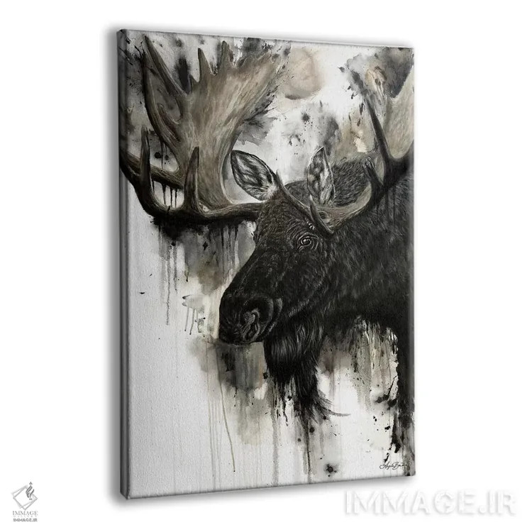تابلو گوزن نر اثر آنجلا بادن - نمای پرسپکتیو محصول