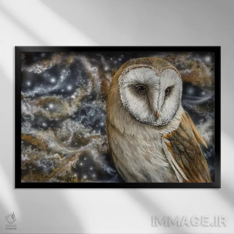 تابلو چشم مراقب اثر آنجلا بادن - نمای قابدار مشکی