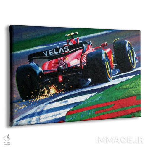 تابلو کارلوس ساینز (راننده فرمول یک) اثر الکس استاچبری - نمای پرسپکتیو محصول