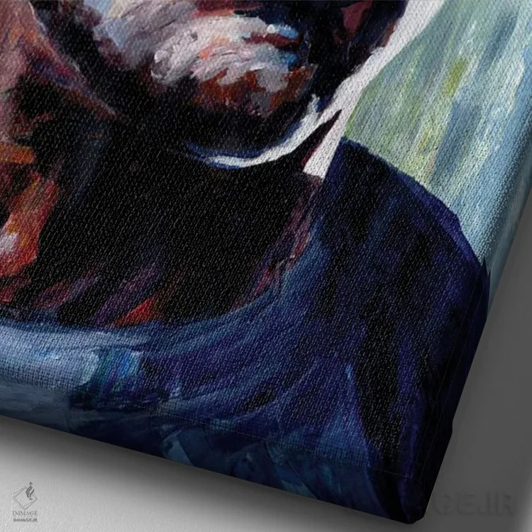 تابلو راکی بالبوآ (شخصیت فیلم) اثر الکس استاچبری - نمای نزدیک بافت بوم