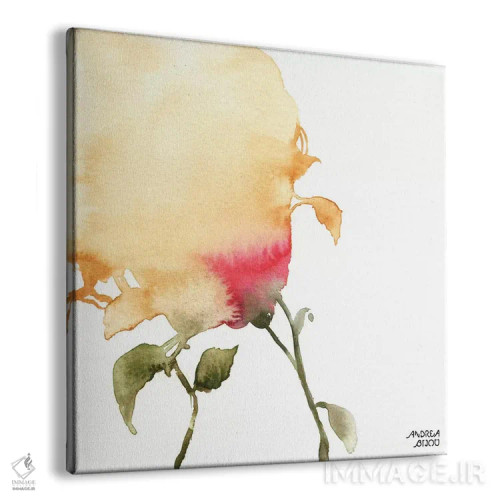 تابلو گلهای زرد و قرمز با آبرنگ ۱ اثر آندریا بیجو - نمای پرسپکتیو محصول