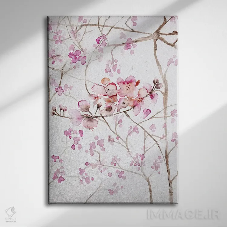 تابلو شکوفههای گیلاس اثر آندریا بیجو - نمای روبهرو روی دیوار