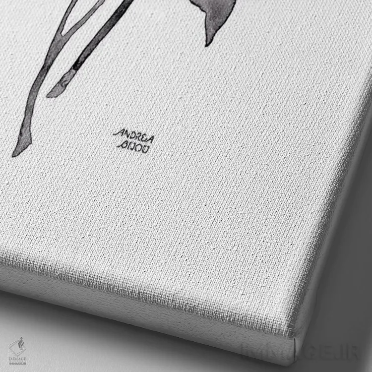 تابلو دستهگل رنگارنگ اثر آندریا بیجو - نمای نزدیک بافت بوم