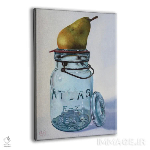 تابلو گلابی اطلس اثر ابرا جانسون - نمای پرسپکتیو محصول