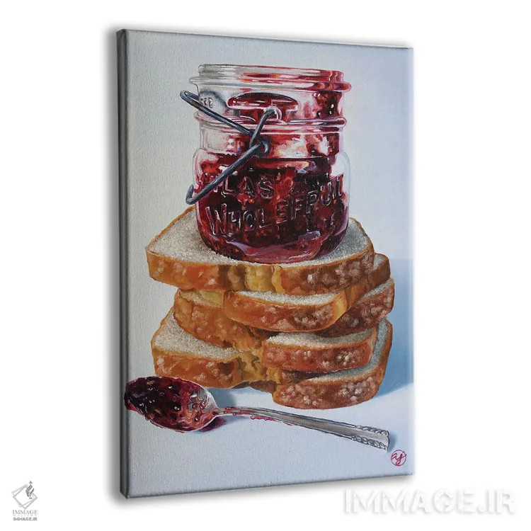 تابلو نان مربایی اثر ابرا جانسون - نمای پرسپکتیو محصول