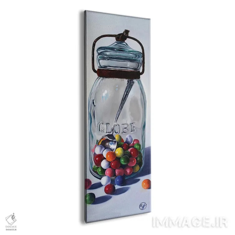 تابلو آدامس بادکنکی نوم نوم اثر ابرا جانسون - نمای پرسپکتیو محصول