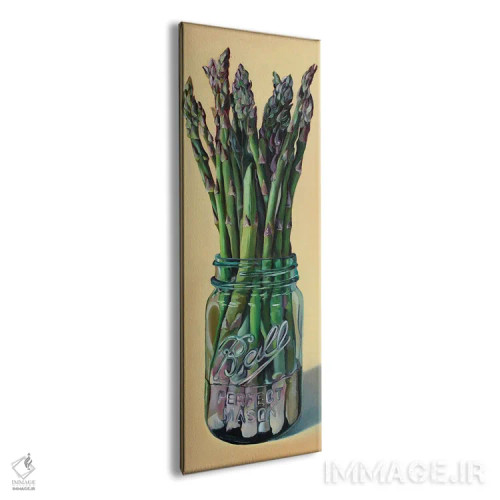 تابلو شیشه اسپاراگوس اثر ابرا جانسون - نمای پرسپکتیو محصول