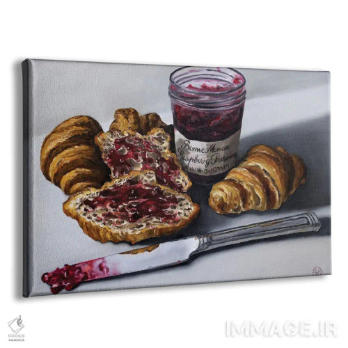 تابلو کروسان و مربا اثر ابرا جانسون - نمای پرسپکتیو محصول