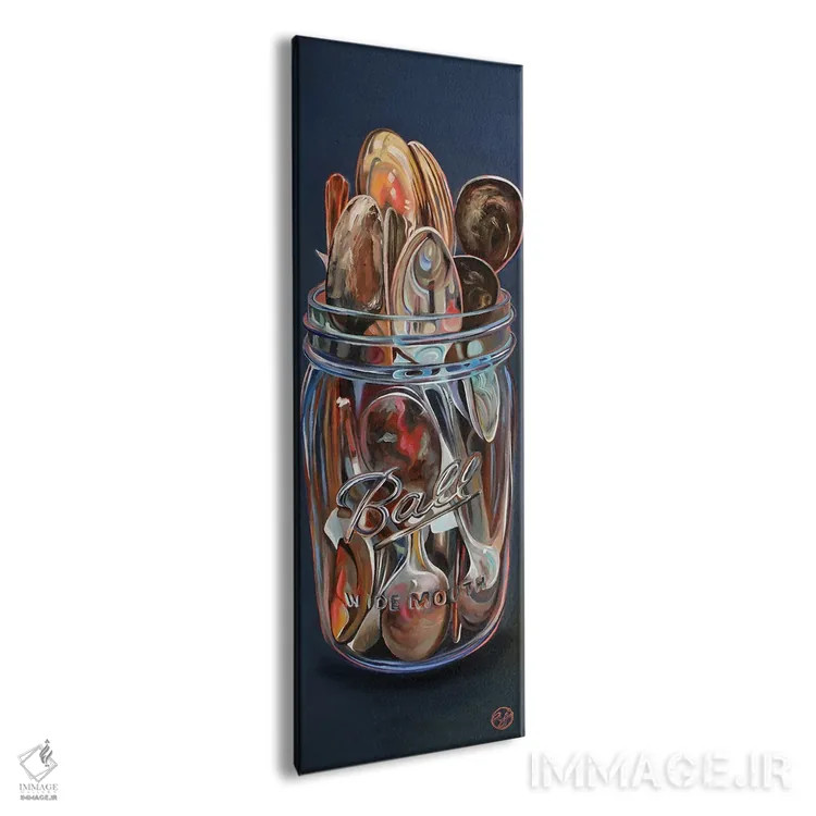 تابلو قاشقهای نقرهای اثر ابرا جانسون - نمای پرسپکتیو محصول