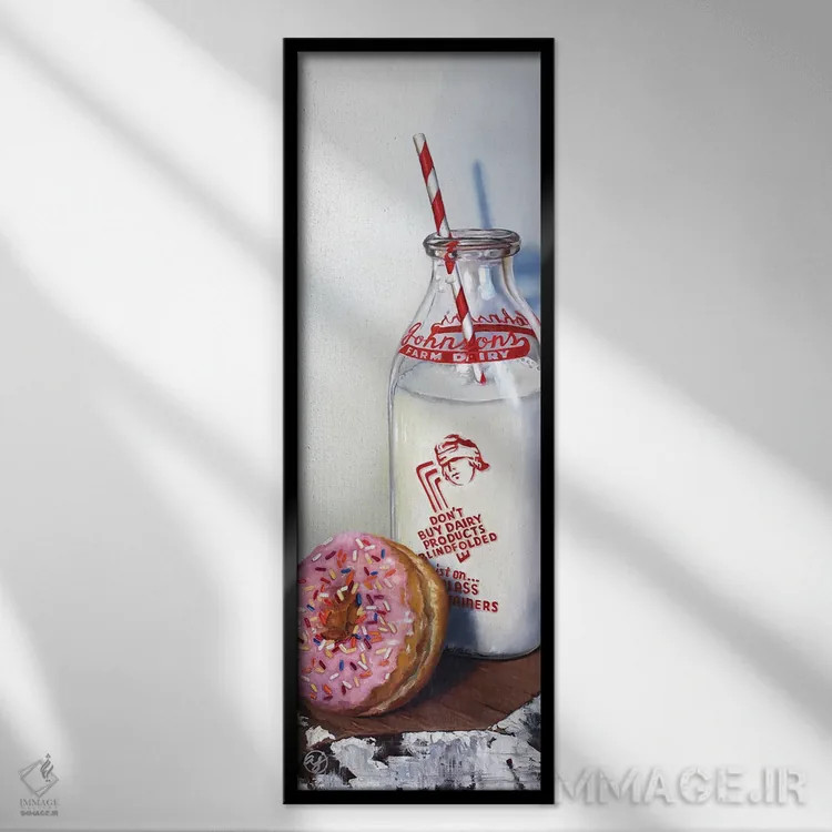 تابلو لبنیات را چشمبسته نخر! اثر ابرا جانسون - نمای قابدار مشکی