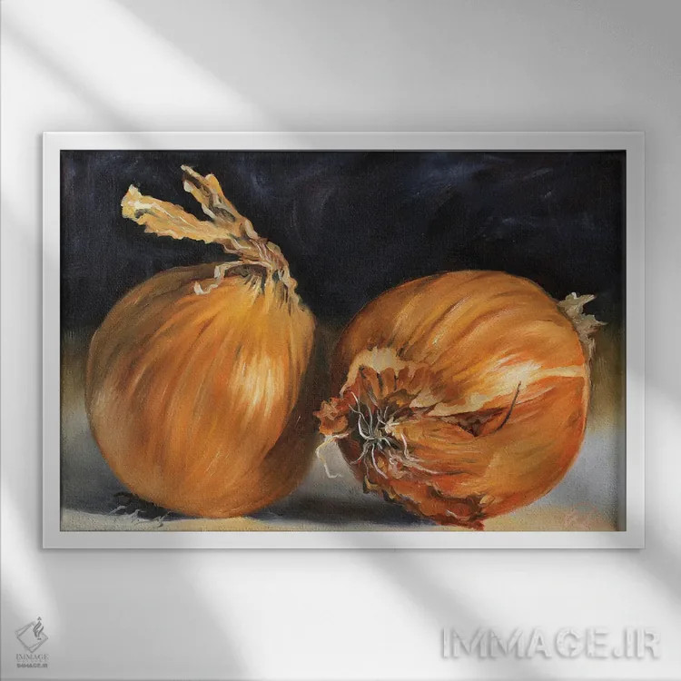 تابلو دوتایی بدبو اثر ابرا جانسون - نمای قابدار سفید