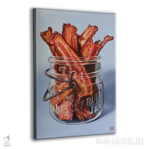 تابلو مرا دیوانه کن بیکن! اثر ابرا جانسون - نمای پرسپکتیو محصول