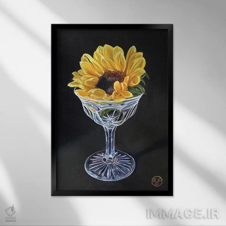 تابلو کوکتل تابستانی اثر ابرا جانسون - نمای قابدار مشکی