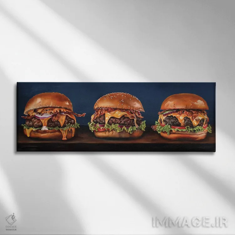 تابلو سه برابری (سه تا یک پوندی) اثر ابرا جانسون - نمای روبهرو روی دیوار