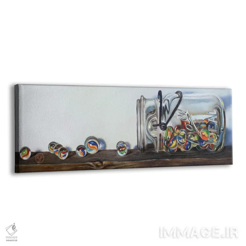 تابلو شیشه تیلهای اثر ابرا جانسون - نمای پرسپکتیو محصول