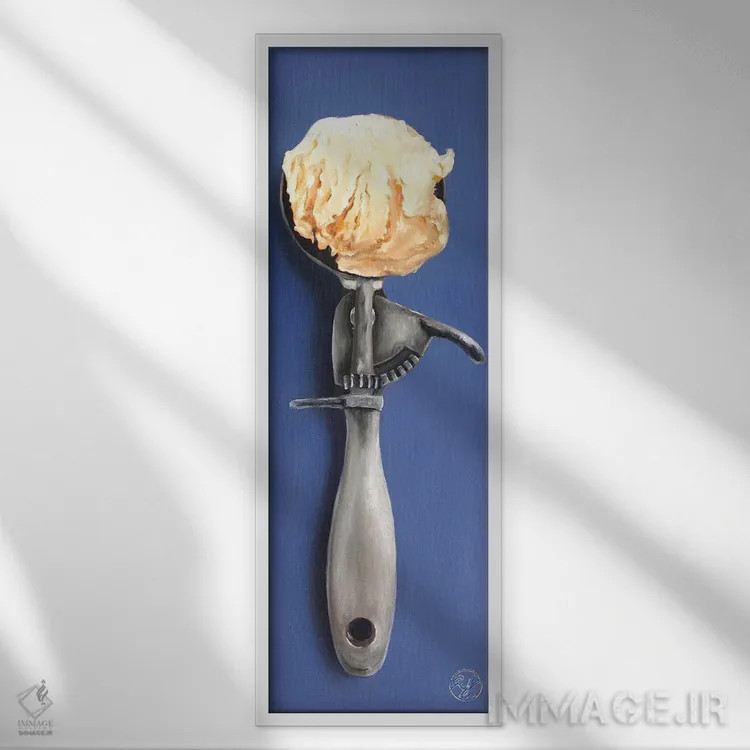 تابلو اسکوپ وانیل اثر ابرا جانسون - نمای قابدار سفید