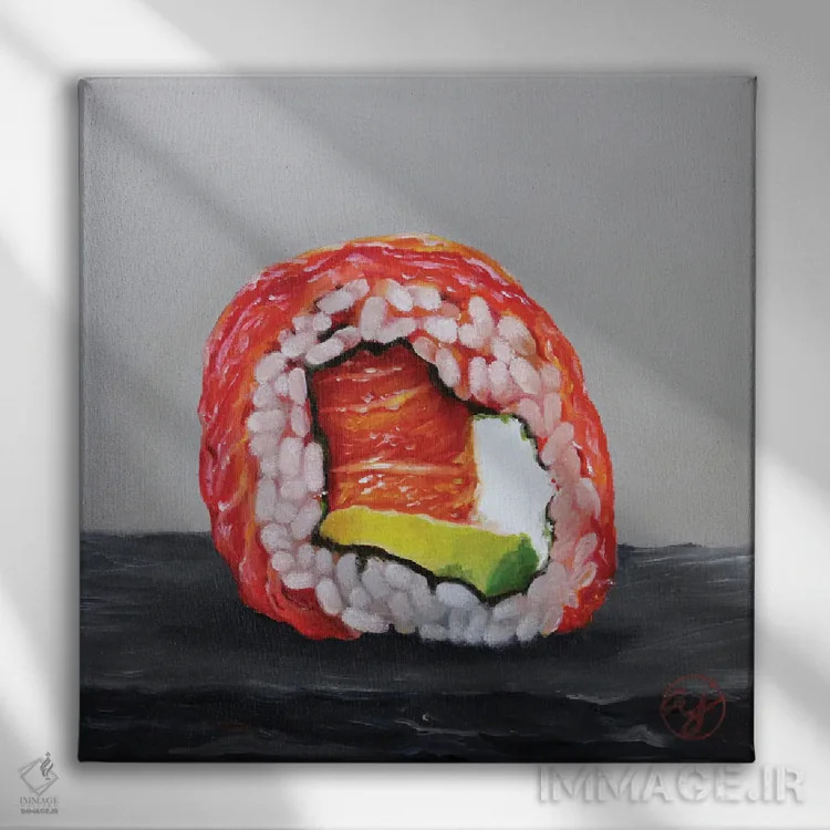 تابلو سوشی ۱ اثر ابرا جانسون - نمای روبهرو روی دیوار
