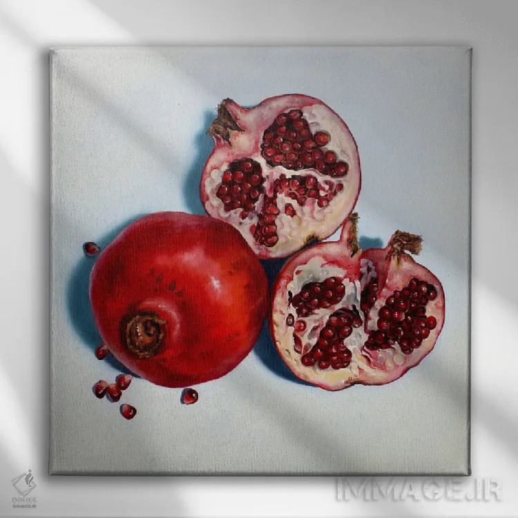 تابلو انارها اثر ابرا جانسون - نمای روبهرو روی دیوار