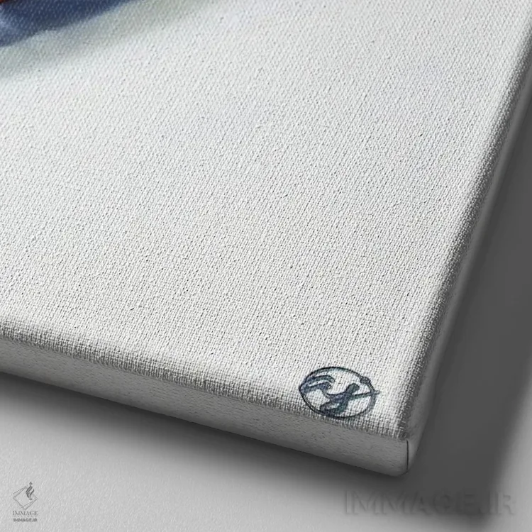 تابلو بازیافت در استودیو اثر ابرا جانسون - نمای نزدیک بافت بوم