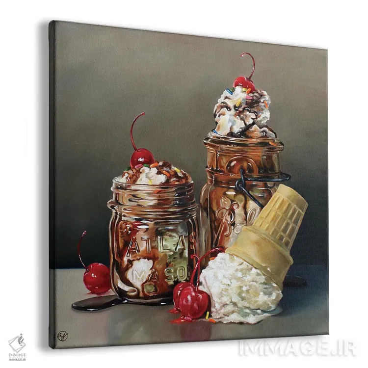 تابلو جشن بستنی اثر ابرا جانسون - نمای پرسپکتیو محصول