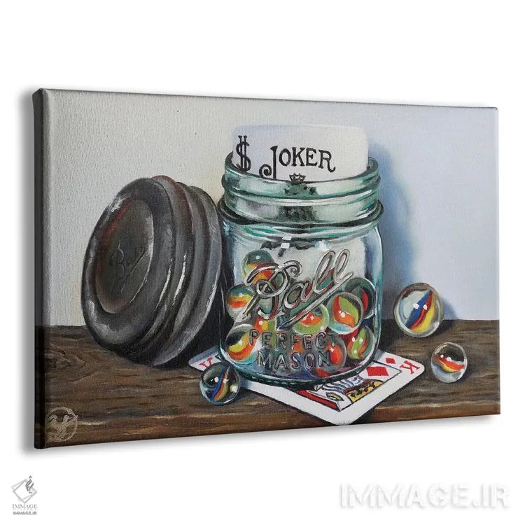 تابلو جوکر و پادشاه اثر ابرا جانسون - نمای پرسپکتیو محصول