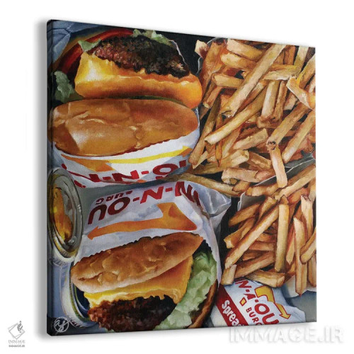 تابلو همبرگر برای دو نفر اثر ابرا جانسون - نمای پرسپکتیو محصول