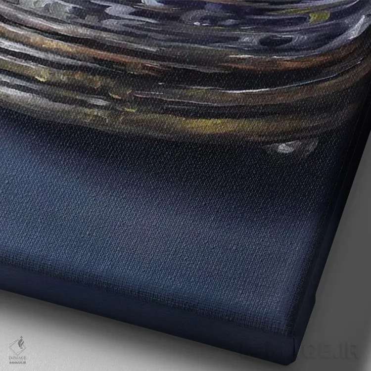 تابلو تنقلات حلزون اثر ابرا جانسون - نمای نزدیک بافت بوم