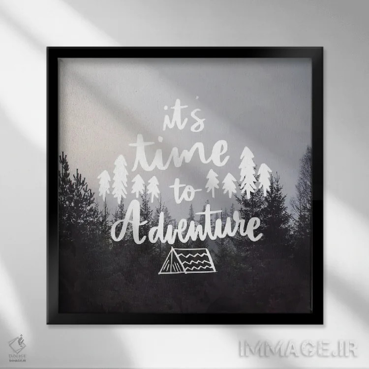 تابلو زمان ماجراجویی (انیمیشن) اثر آن بیلی - نمای قابدار مشکی