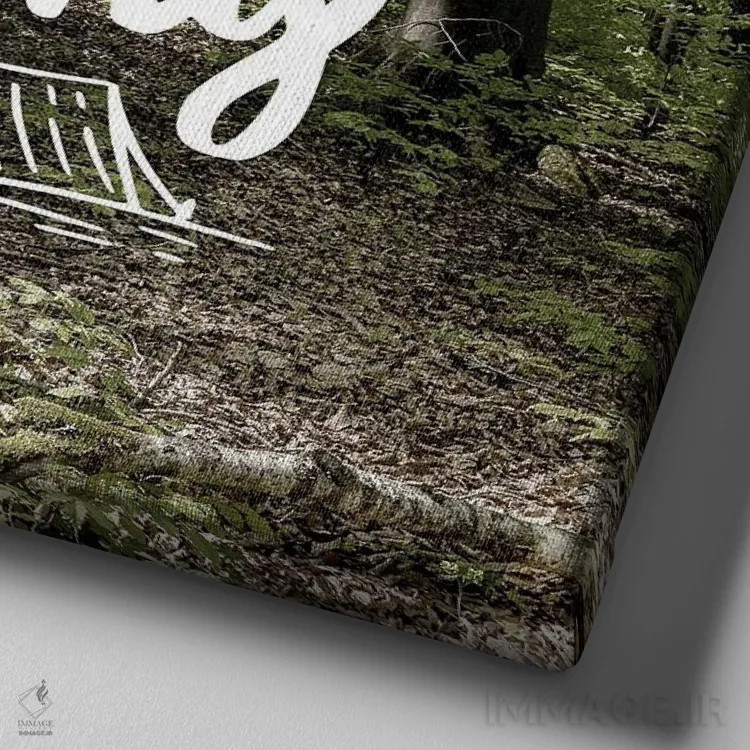 تابلو بیایید کمپینگ برویم اثر آن بیلی - نمای نزدیک بافت بوم