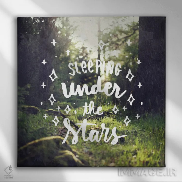 تابلو خوابیدن زیر ستارگان اثر آن بیلی - نمای روبهرو روی دیوار