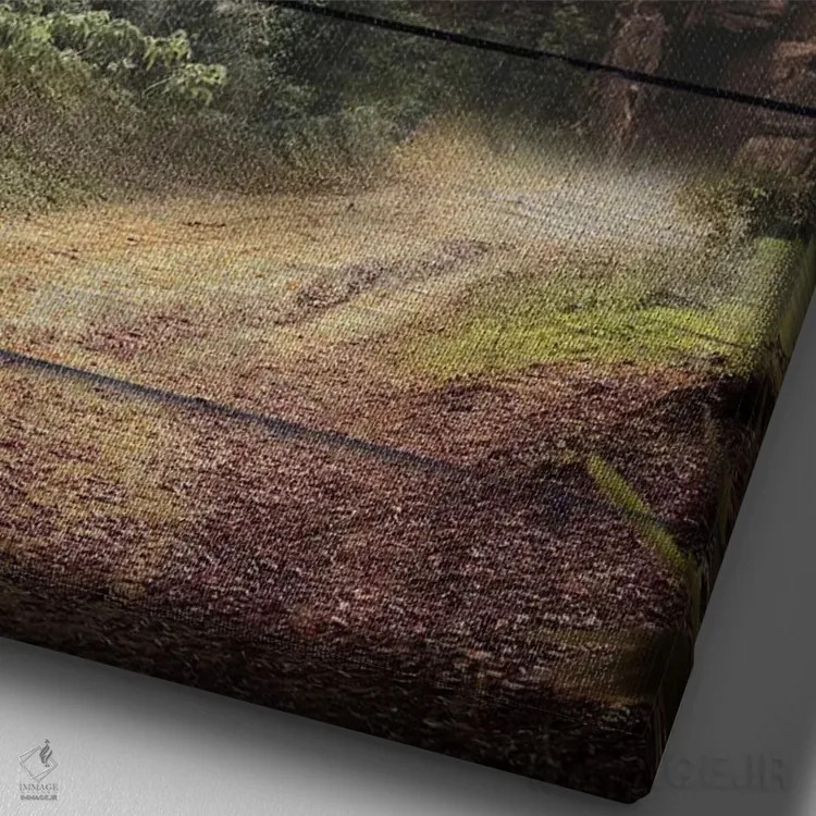 تابلو جهان اثر آن بیلی - نمای نزدیک بافت بوم