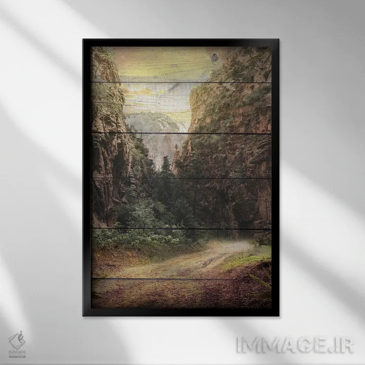 تابلو جهان اثر آن بیلی - نمای قابدار مشکی